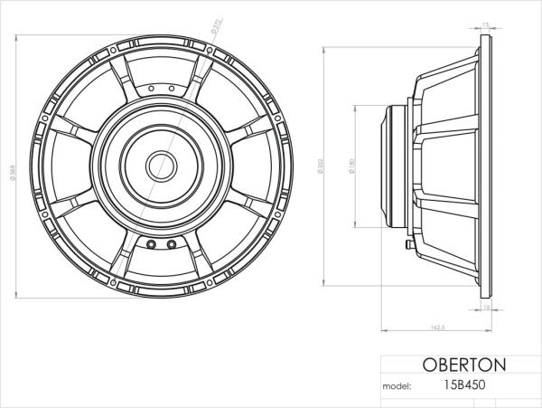 Oberton 15B450 - 15" Woofer