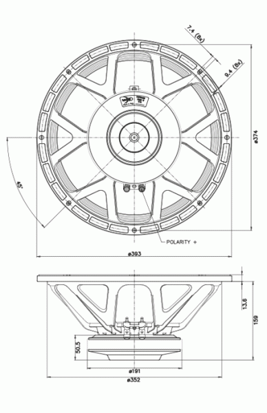 Preview: Faital Pro 15PR450 - 15" Woofer, 8 Ohm