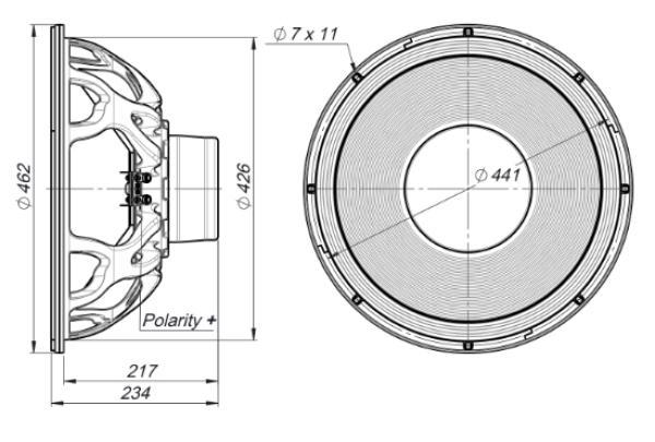 Beyma 18LEX1600Nd - Subwoofer 8 Ohm - RETOURE