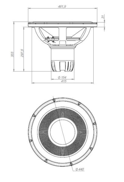 Eighteensound 18NTLS5000 - 18" Subwoofer, 4 Ohm