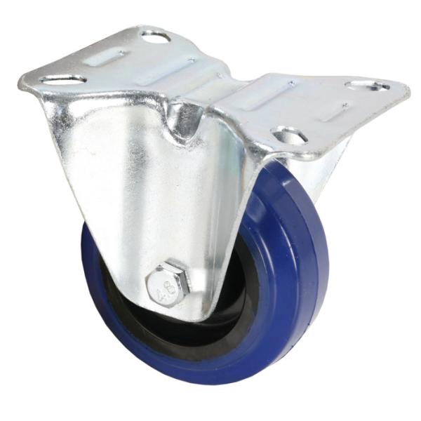 Bockrolle 80 mm mit blauem Rad