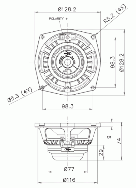 Preview: Faital Pro 5PR160 - 5" Lautsprecher, 8 Ohm