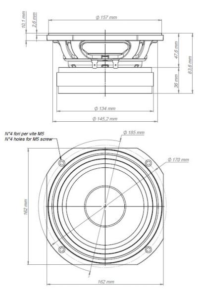 Preview: Eighteensound 6M44 - 6.5" Lautsprecher, 8 Ohm