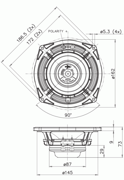 Faital Pro 6RS140 - 6" Lautsprecher, 8 Ohm