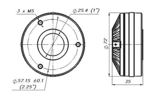 BMS 5530 - 1" Hochtontreiber, 8 Ohm