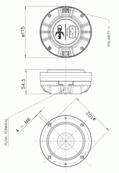 Faital Pro HF142 - 1,4" Hochtontreiber, 80 W, 8 Ohm