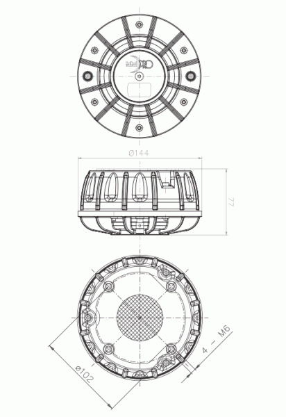 Preview: Faital Pro HMF200 - 2" Mittelton Treiber, 8 Om