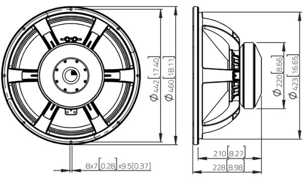 Lavoce SAF184.04 - 18" Subwoofer, 8 ohm