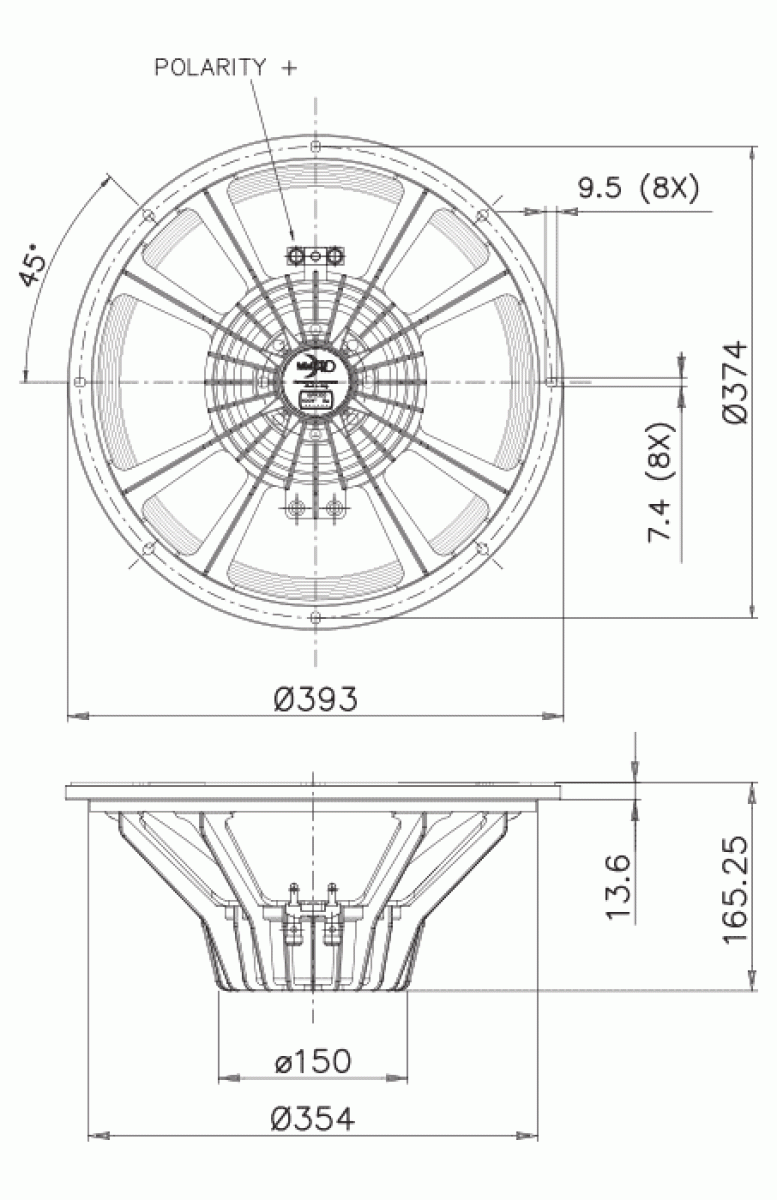Faital Pro Professional Serie - 15" Lautsprecher 300 W 8 Ohm, 15PR300