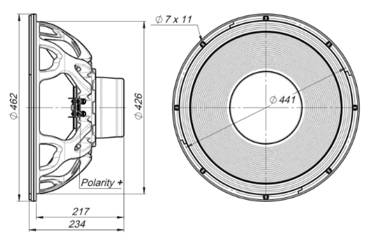 Beyma 18LEX1600Nd - Subwoofer 8 Ohm