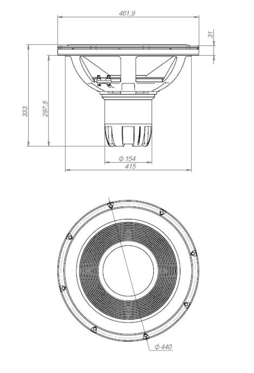 Eighteensound 18NTLS5000 - 18" Subwoofer, 4 Ohm