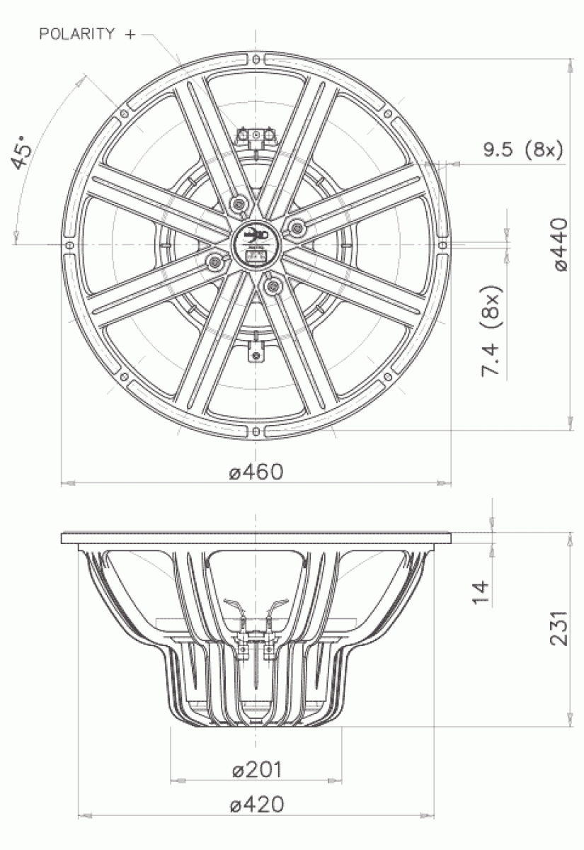 Faital Pro 18XL1600 - 18" Subwoofer