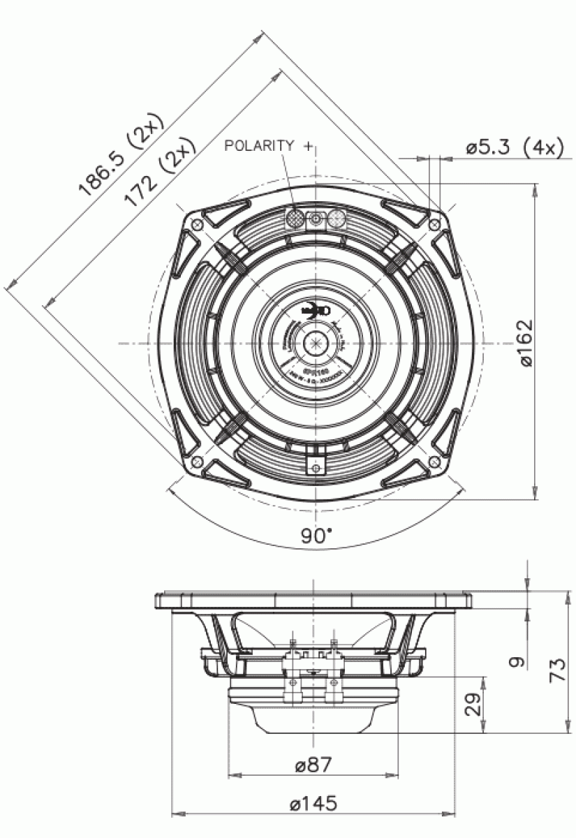 Faital Pro 6RS140 - 6" Lautsprecher, 8 Ohm