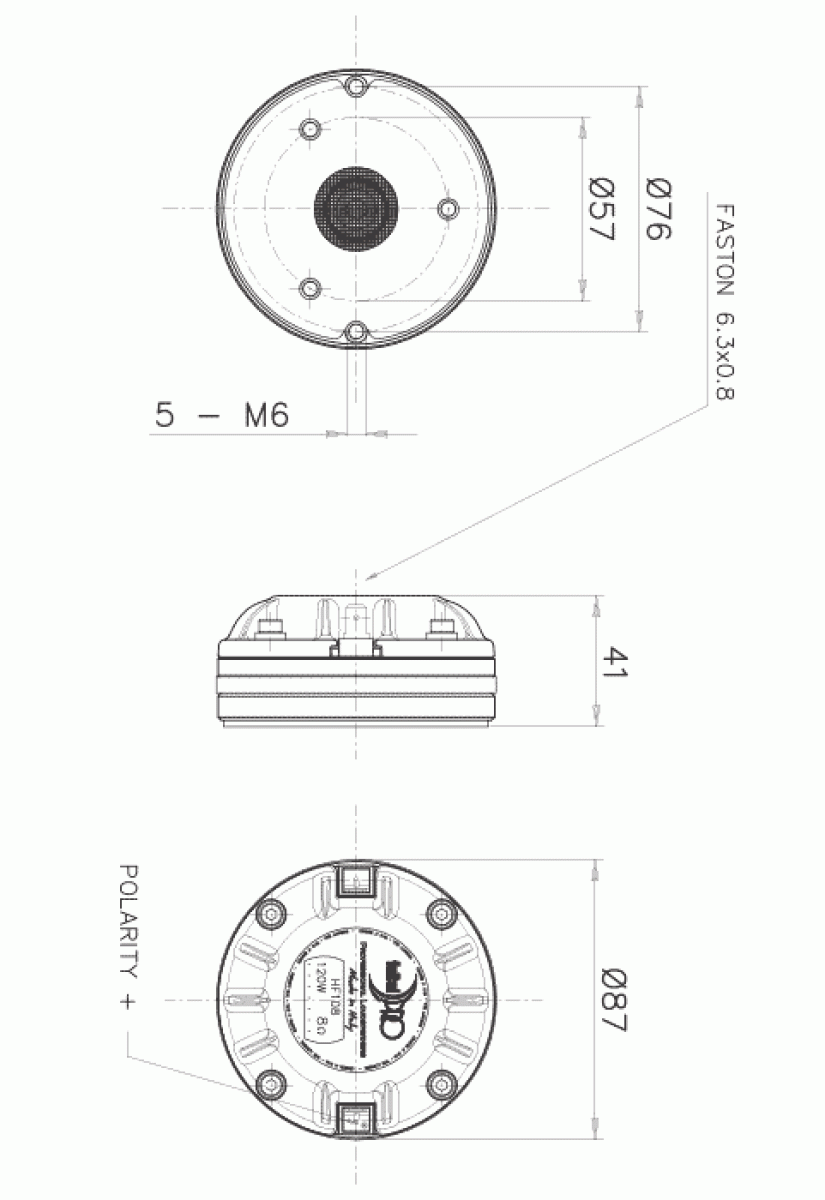 Faital Pro HF108 - 1" Hochton-Treiber 8 Ohm