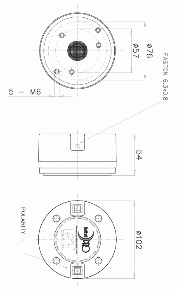 Faital Pro HF10AK - 1" Hochton-Treiber 16 Ohm