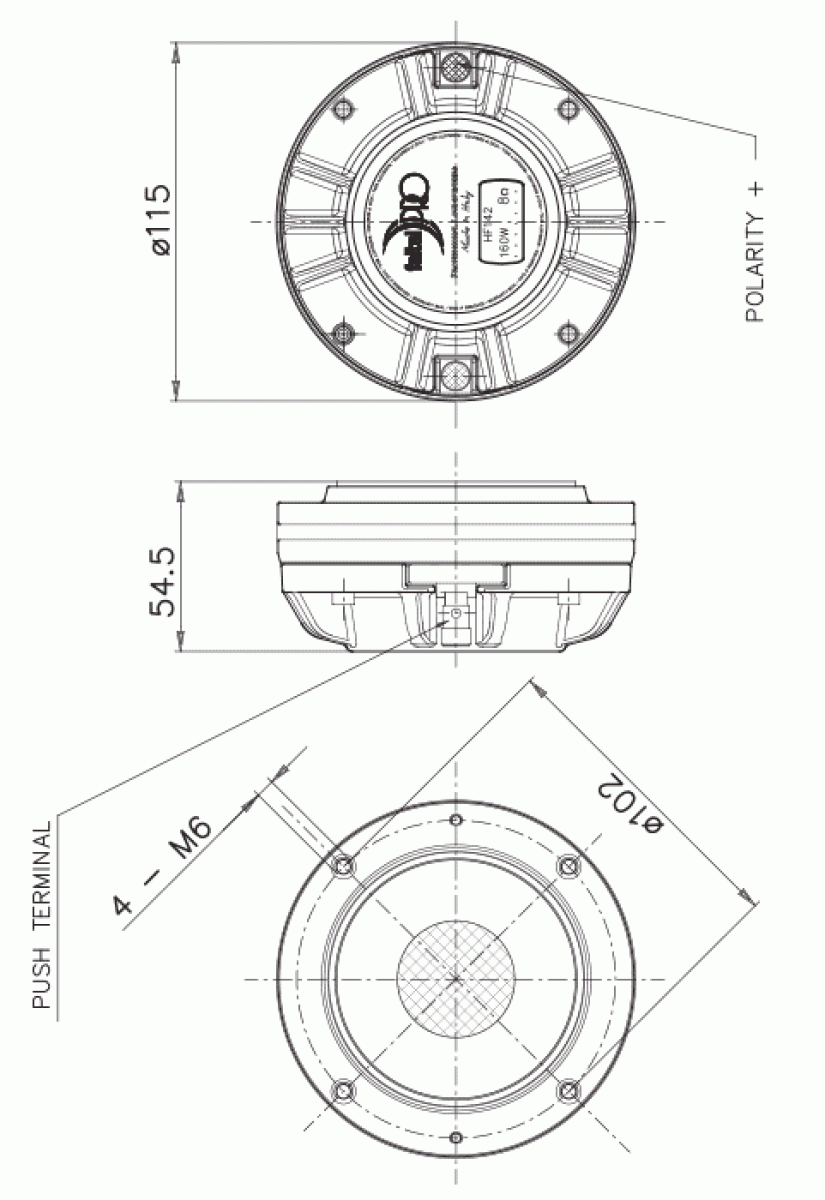 Faital Pro HF142 - 1,4" Hochtontreiber, 80 W, 8 Ohm