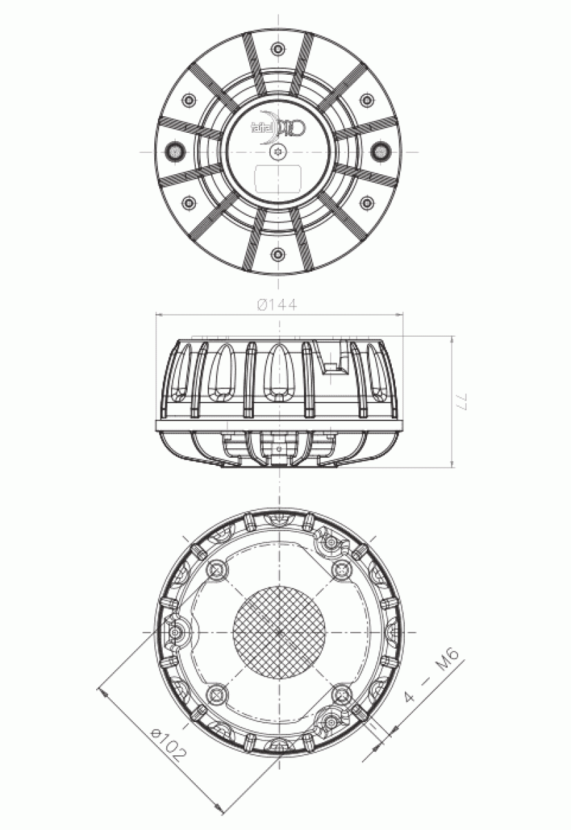 Faital Pro HMF200 - 2" Mittelton Treiber, 8 Om