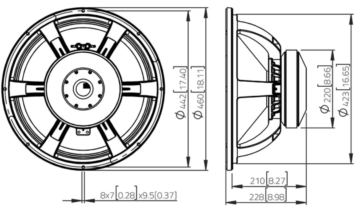 Lavoce SAF184.04 - 18" Subwoofer, 8 ohm