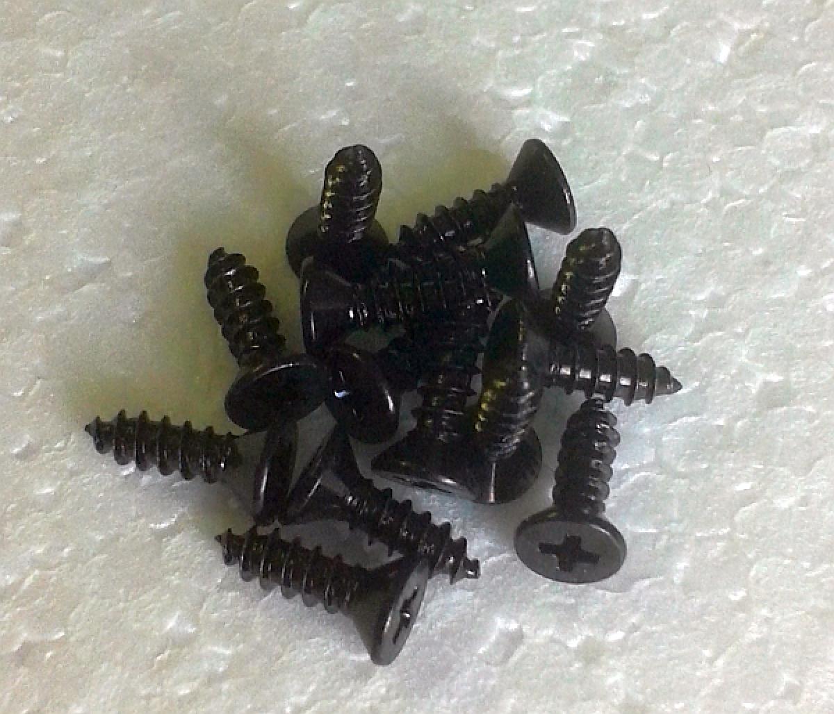 Kreuzschlitzschraube 2.9x9.5 mm, Senkkopf, schwarz