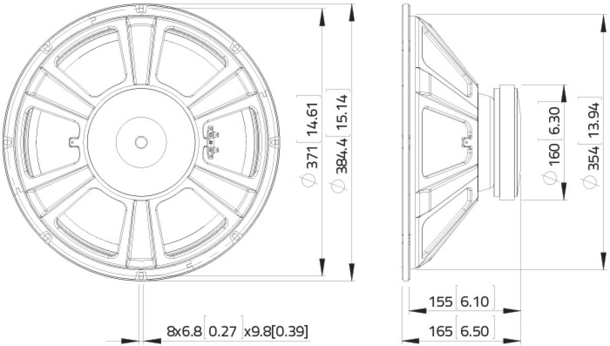 Lavoce WSF152.50 - 15" Woofer, 8 ohm