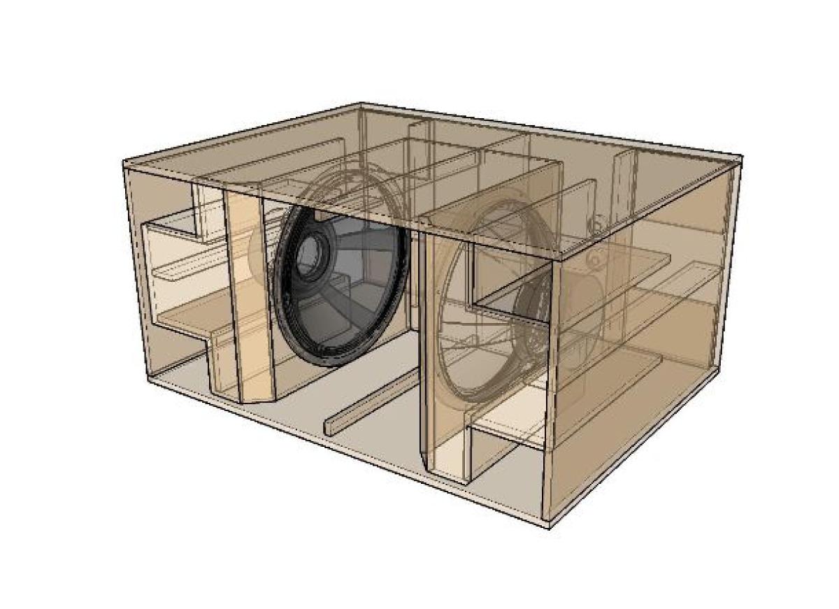 18Sound Doppel 21" Bandpass Subwoofer nach Eighteensound Bauplan