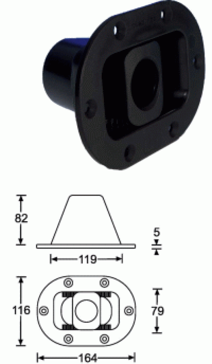 Neigbarer Boxenflansch Adam Hall SM707